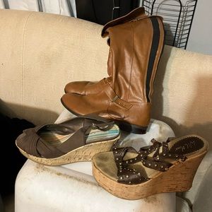 3 pair of women shoes size 6 or 6.5